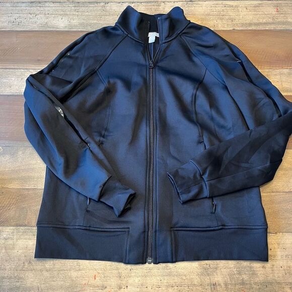Zella Jackets & Blazers - Zella Black Zip Up Track Jacket - Medium
